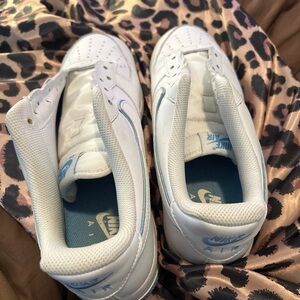 Nike White and Light Blue Sneakers